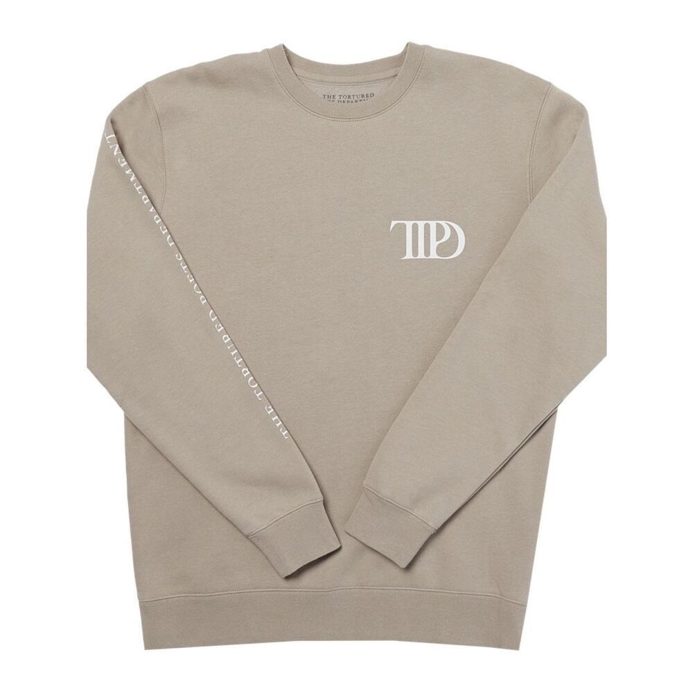 TAYLOR SWIFT THE TORTURED POETS DEPARTMENT BEIGE CREWNECK 2XL